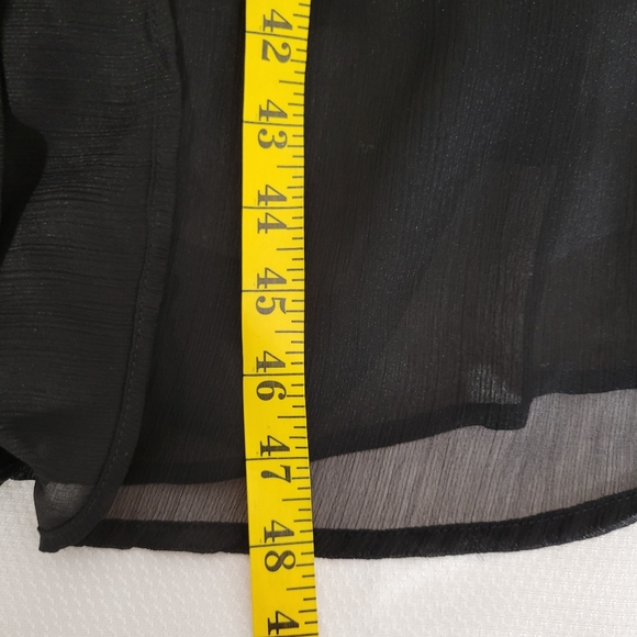 SHEIN Unity Mock-neckKnot Back Sheer Panel...Black Dress Sz Medium - Picture 10 of 11